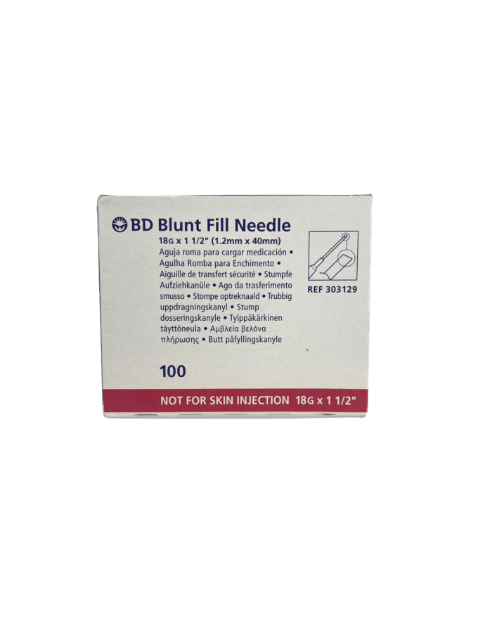 B-D Blunt Fill Safety Needles 1.5" 18G (100)