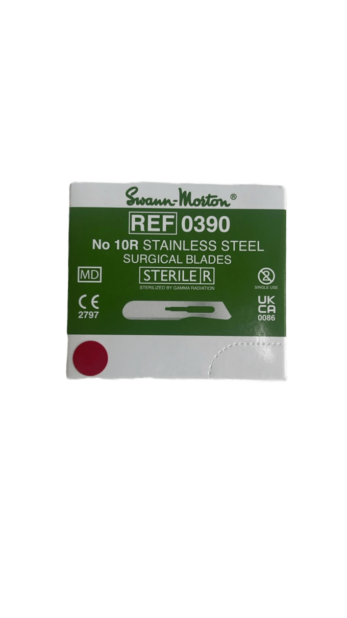 Sterile Stainless Steel Dermaplaning Blade No 10R (10)